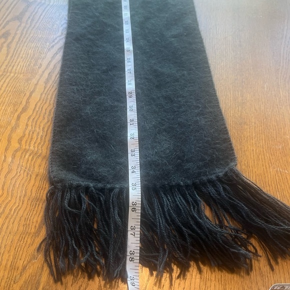 Alpaca Camargo Alpaca Wool Fringed Scarf Dark Gray Great Gift - Picture 4 of 7